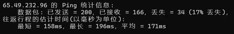 搬瓦工 CABC1 本地连续 Ping 延迟