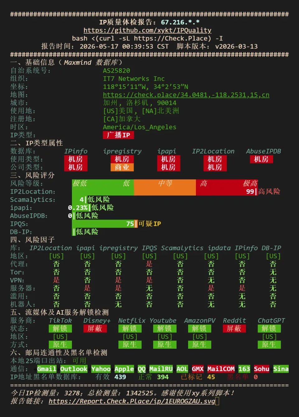 搬瓦工 DC2 AO IP 质量与解锁